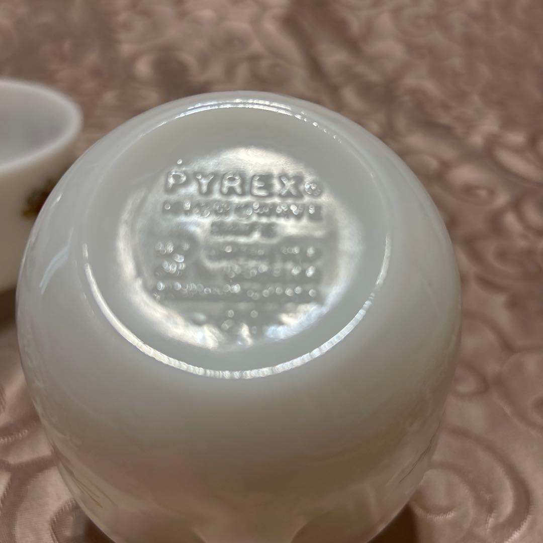Pyrex 3点セット ブラックチューリップ＆小花柄 アメリカヴィンテージ