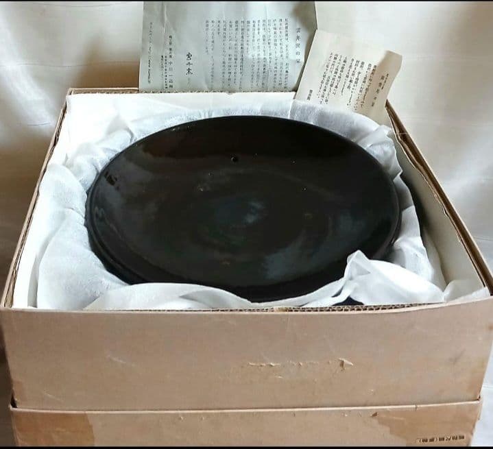 [美品] 雲井窯 土鍋 10号 鴨釉尺鍋(裏釉) 雲井窯栞付 御使用栞付 共箱入