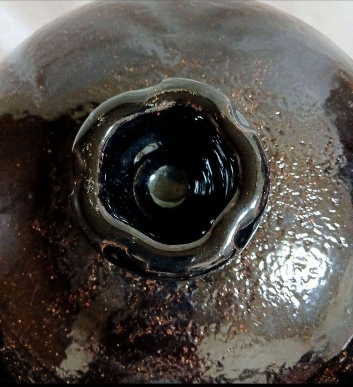 [美品] 雲井窯 土鍋 10号 鴨釉尺鍋(裏釉) 雲井窯栞付 御使用栞付 共箱入