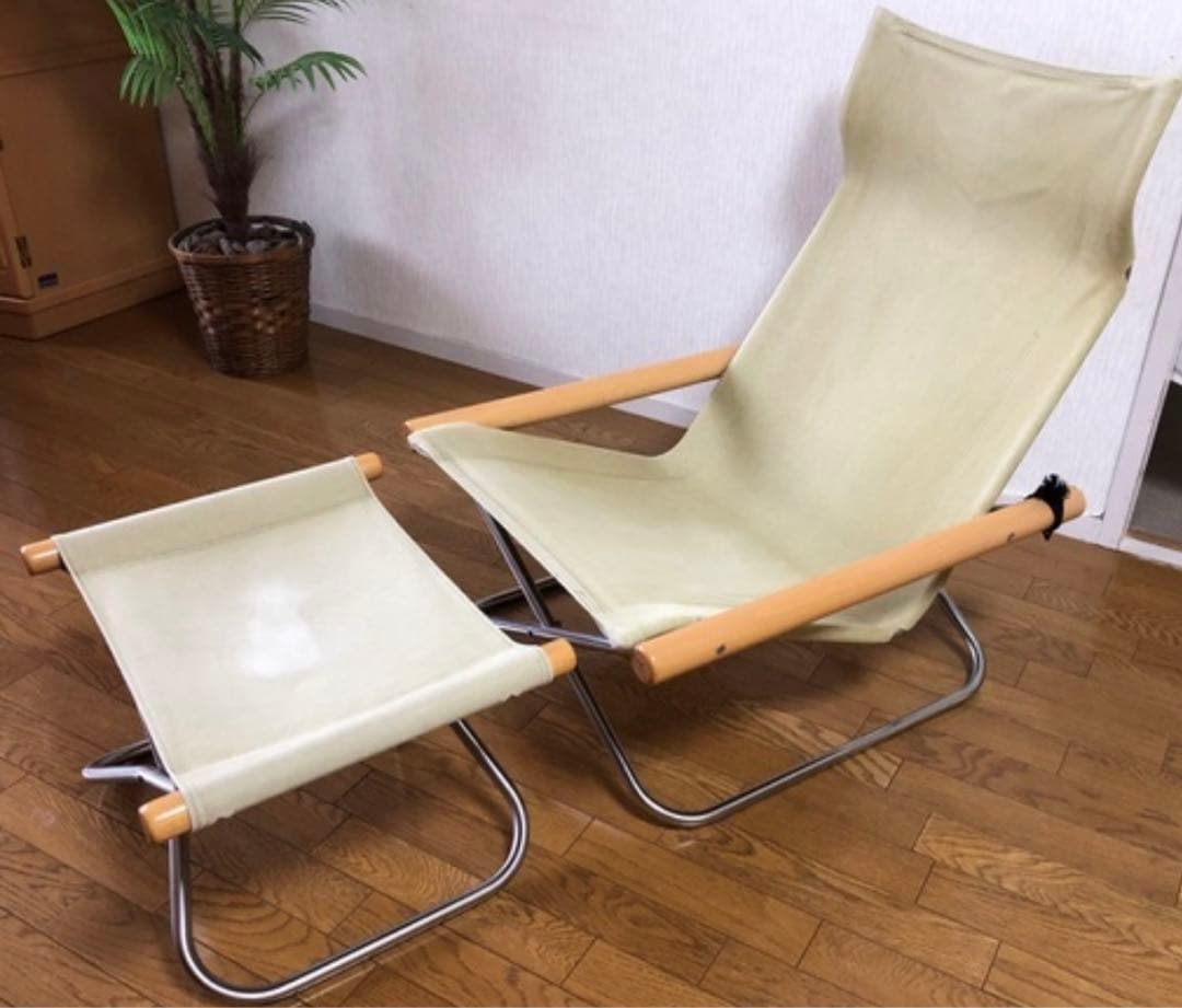 NychairX ニーチェアエックス （オットマン付き）オリーブカラー