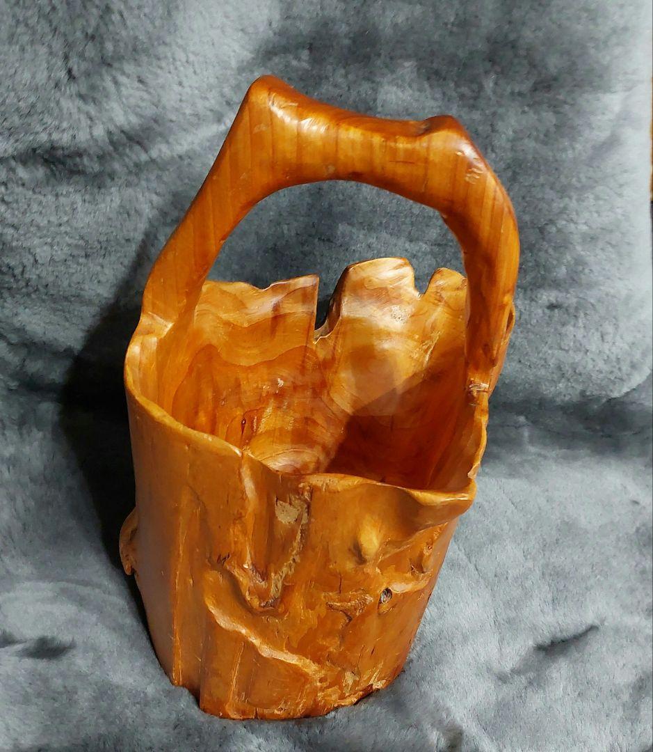 天然    無垢    木   バスケット