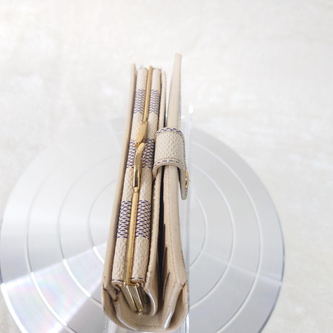 【美品】ルイ ヴィトン がま口財布ダミエ アズール ポルトフォイユ ヴィエノワ