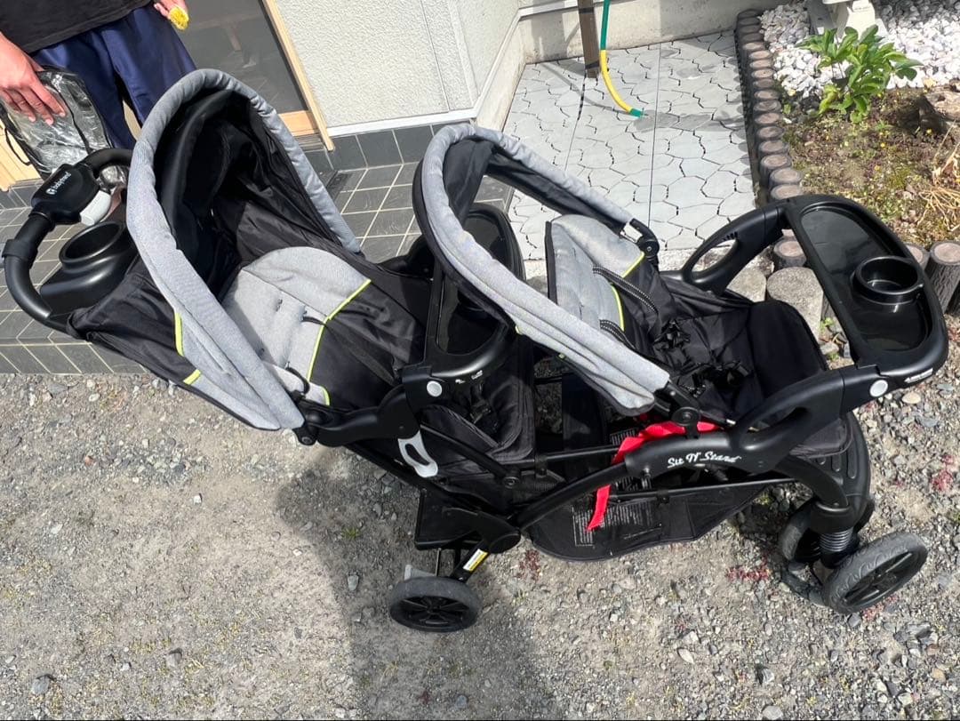 coco　ダブルベビーカー ブラック/グレー