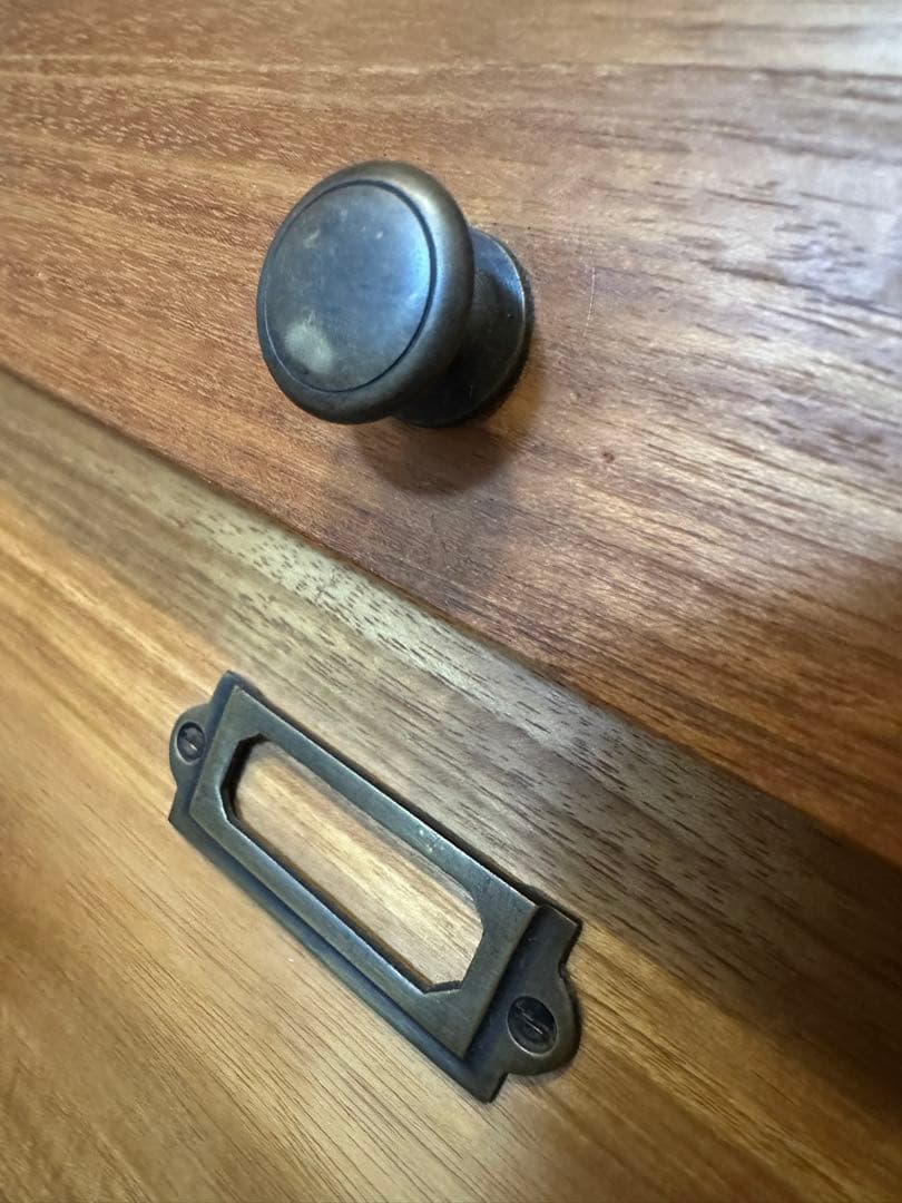 直接引き取り希望　チーク無垢材キャビネット　飾り棚　靴箱　北欧