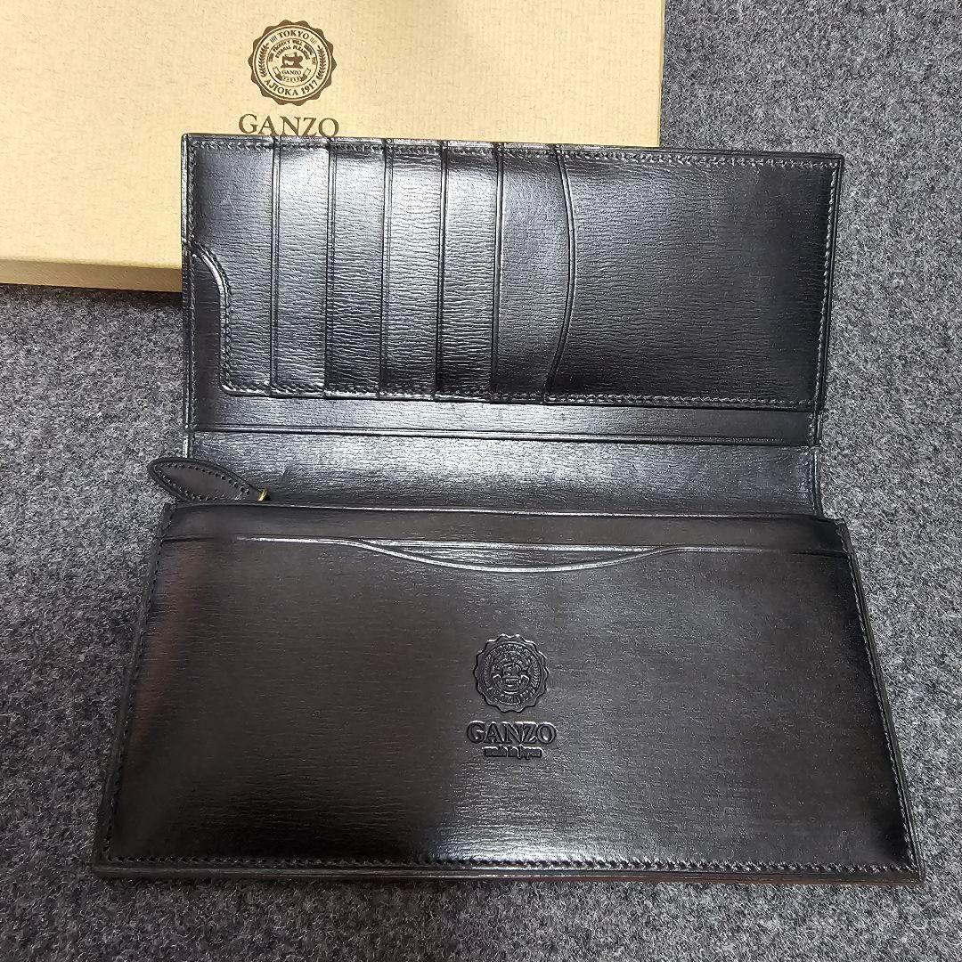 【GANZO】人気コードバン 長財布 ブラック ギャランティ付き