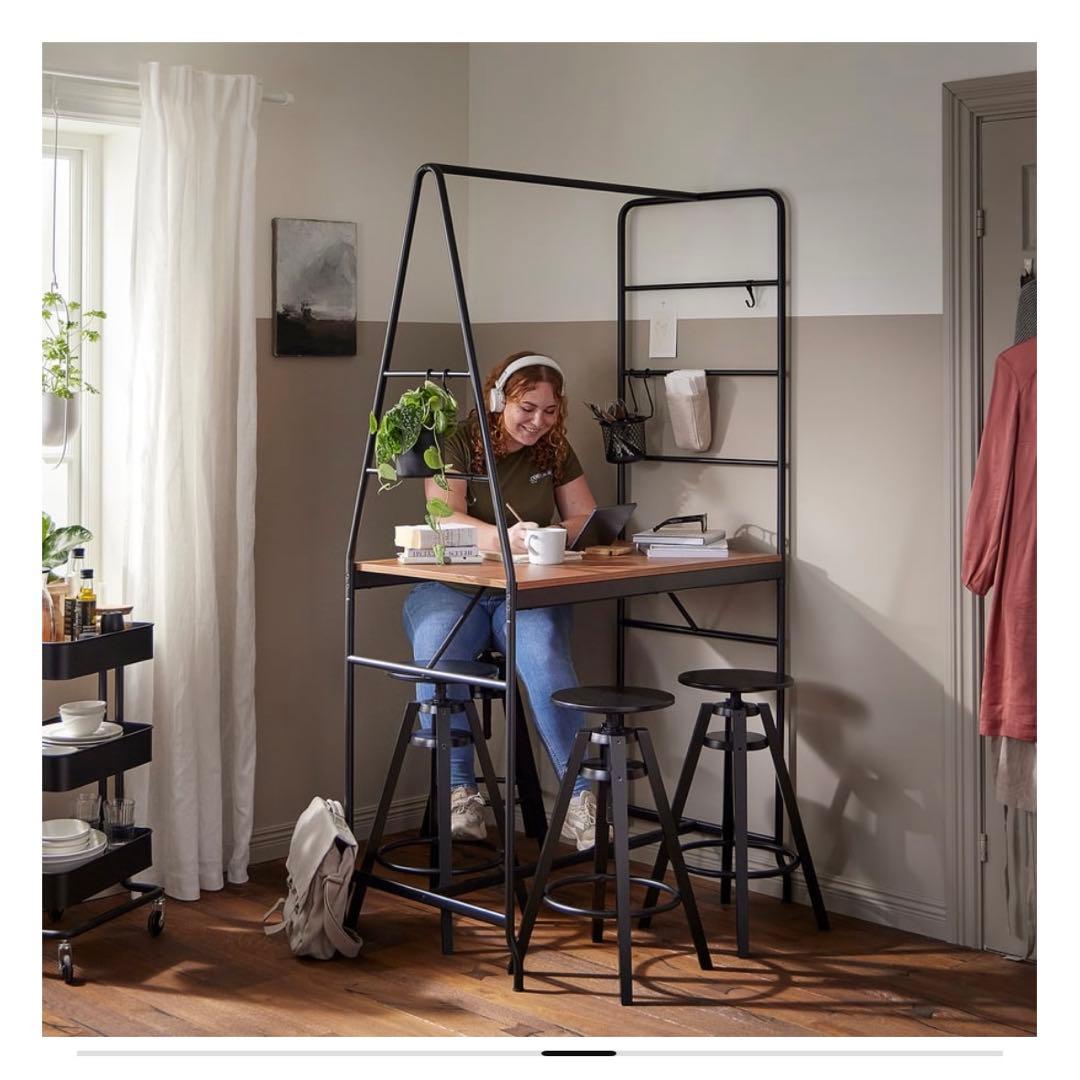 【都内引き取りのみ】IKEAホーヴェルード　テーブルはしご収納付き