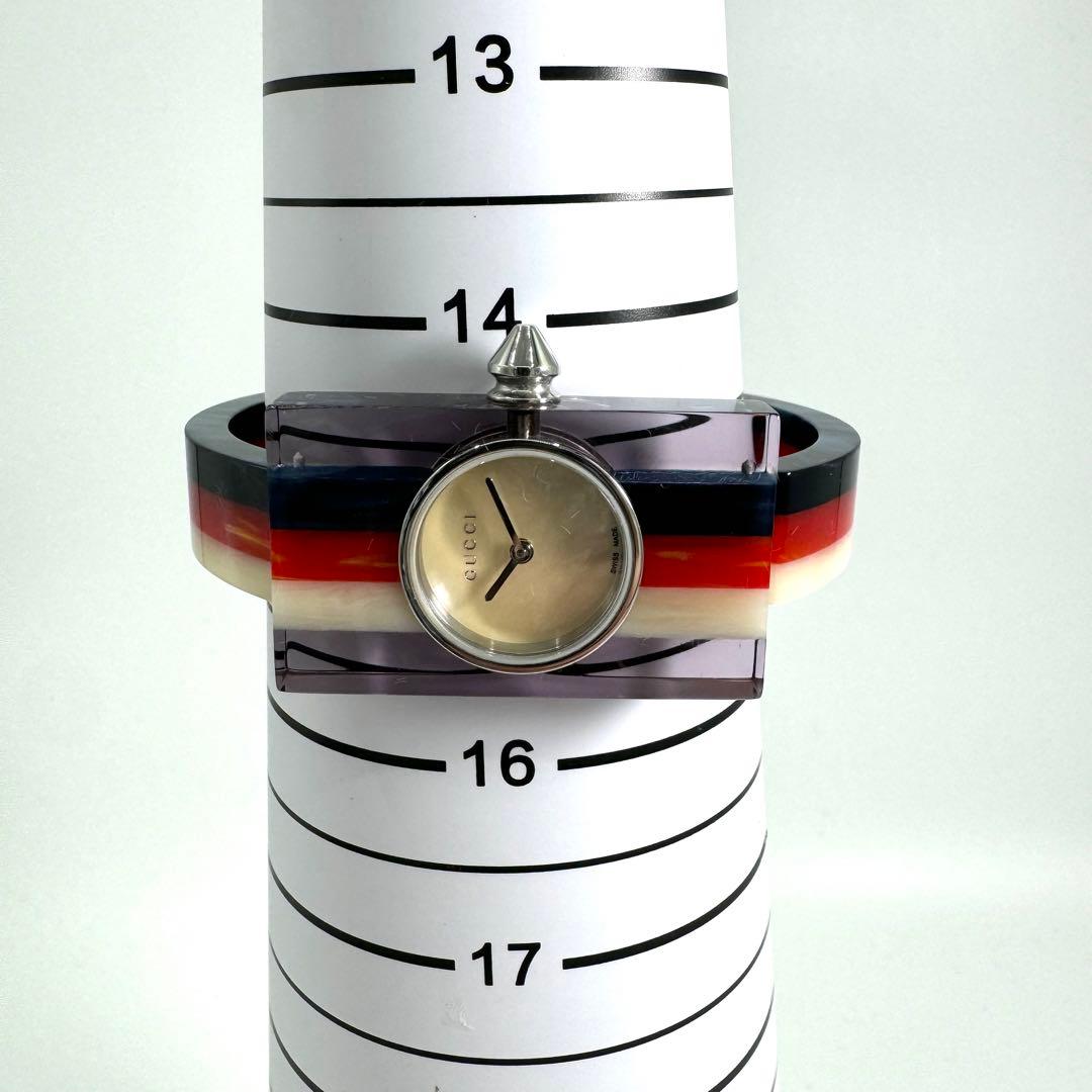 稼働 GUCCI 腕時計 ヴィンテージ ウェブ トリコロール シェル文字盤