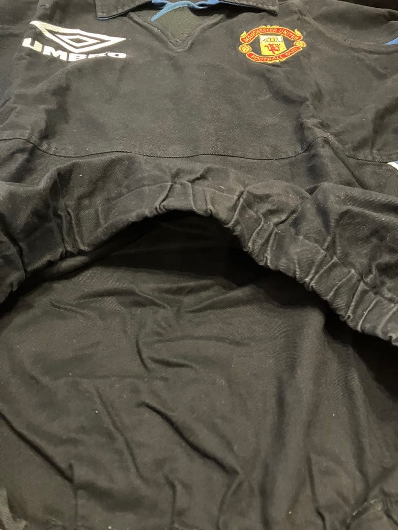 マンチェスターユナイテッド　ビンテージドリルトップ SHARPロゴ 黒