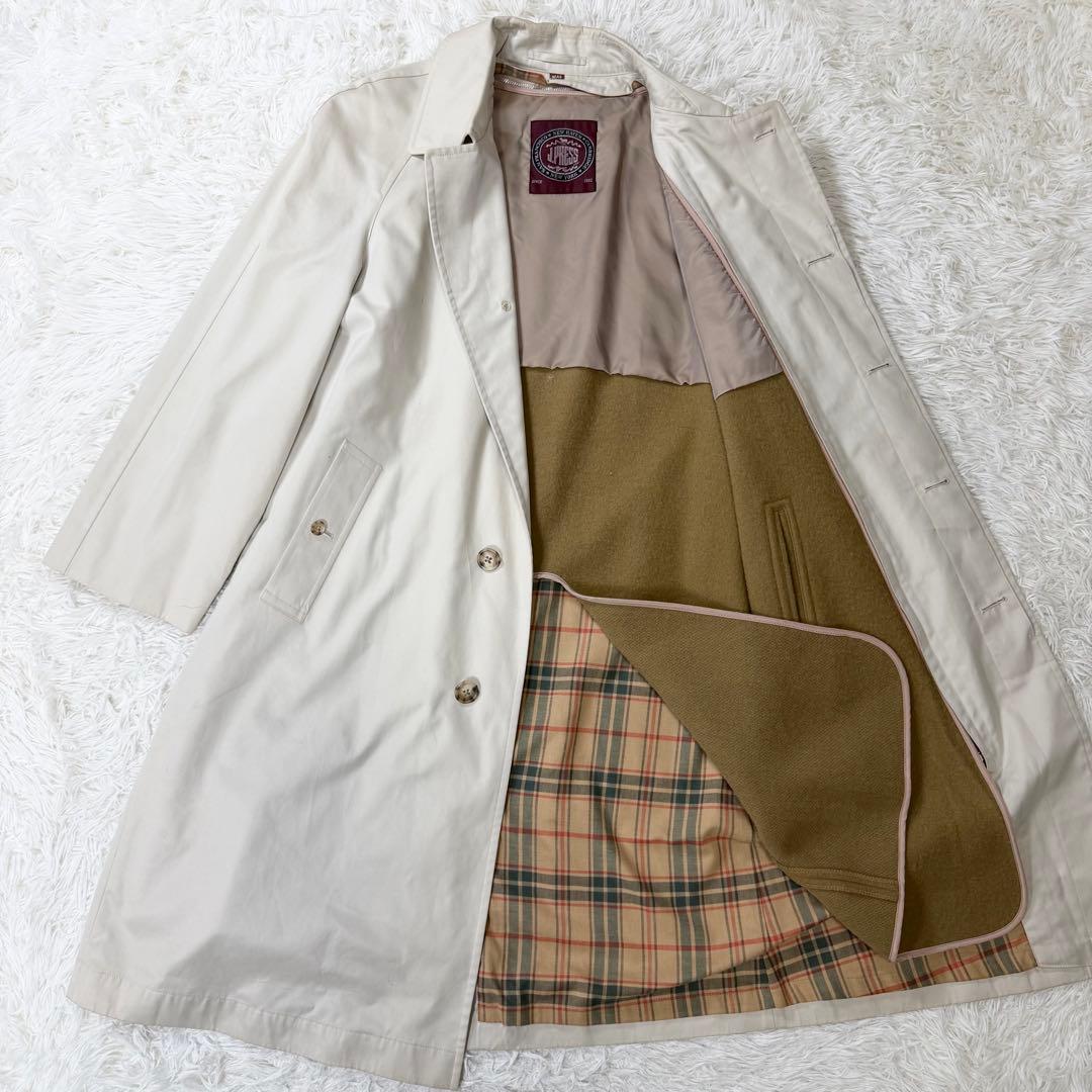 J.PRESS ジェイプレス　ステンカラーコート　ライナー付き　チェック柄　冬春