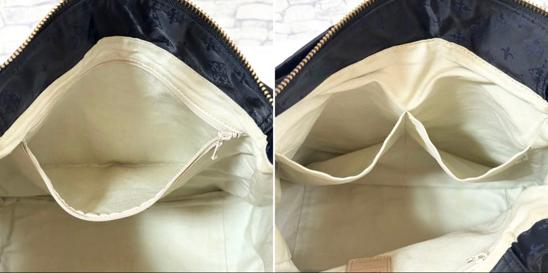 未使用級✨ラシット・トートバッグ手提げ肩掛け ナイロン ポケット多数 A4可