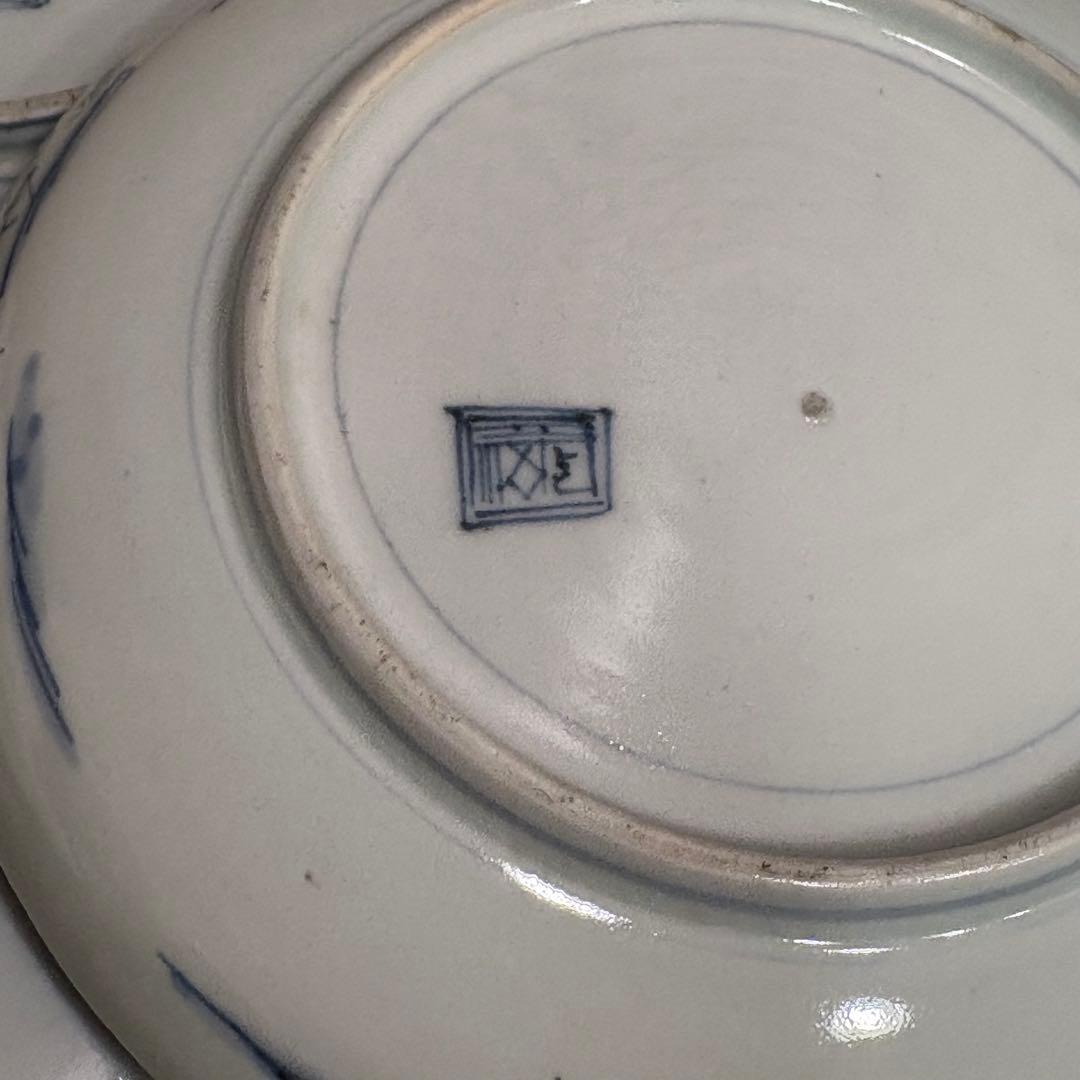 江戸時代　古伊万里　染め付　皿