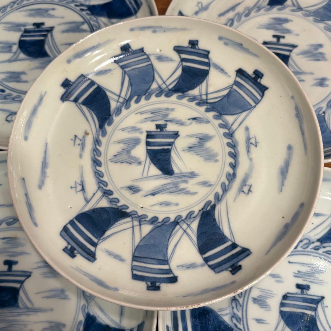 江戸時代　古伊万里　染め付　皿