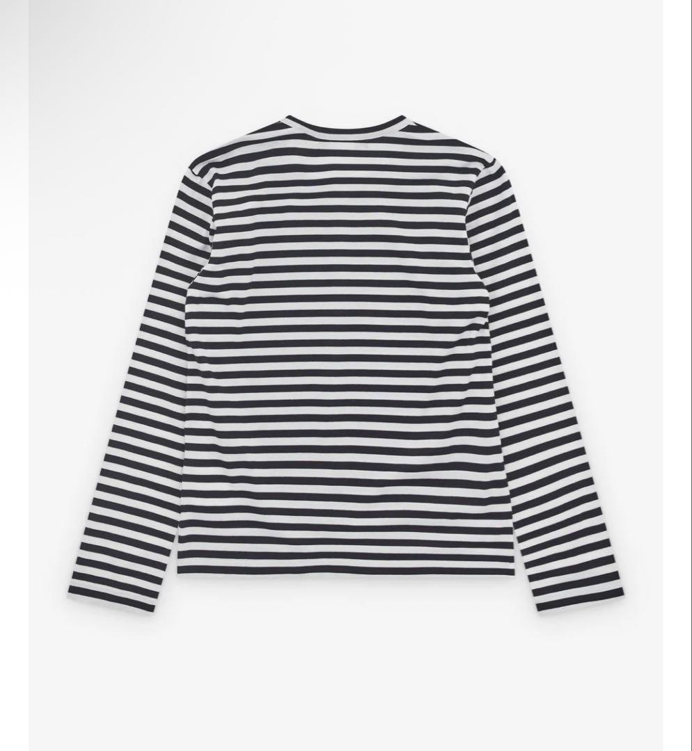 [新品]ブラックコムデギャルソン　ロングスリーブtシャツ　ボーダー　XL