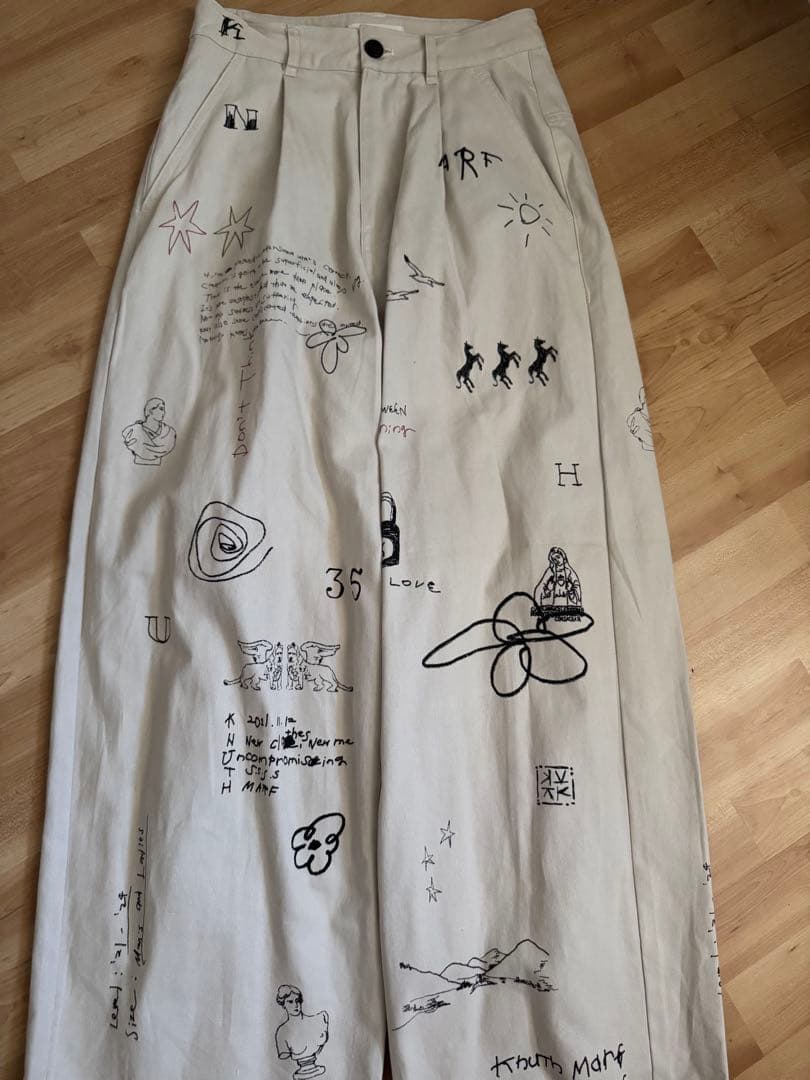 パンツ Knuth Marf high waist tattoo pants XS