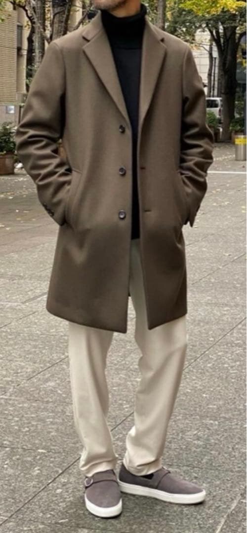 UNITED ARROWS メルトン シングルチェスターフイールドコート