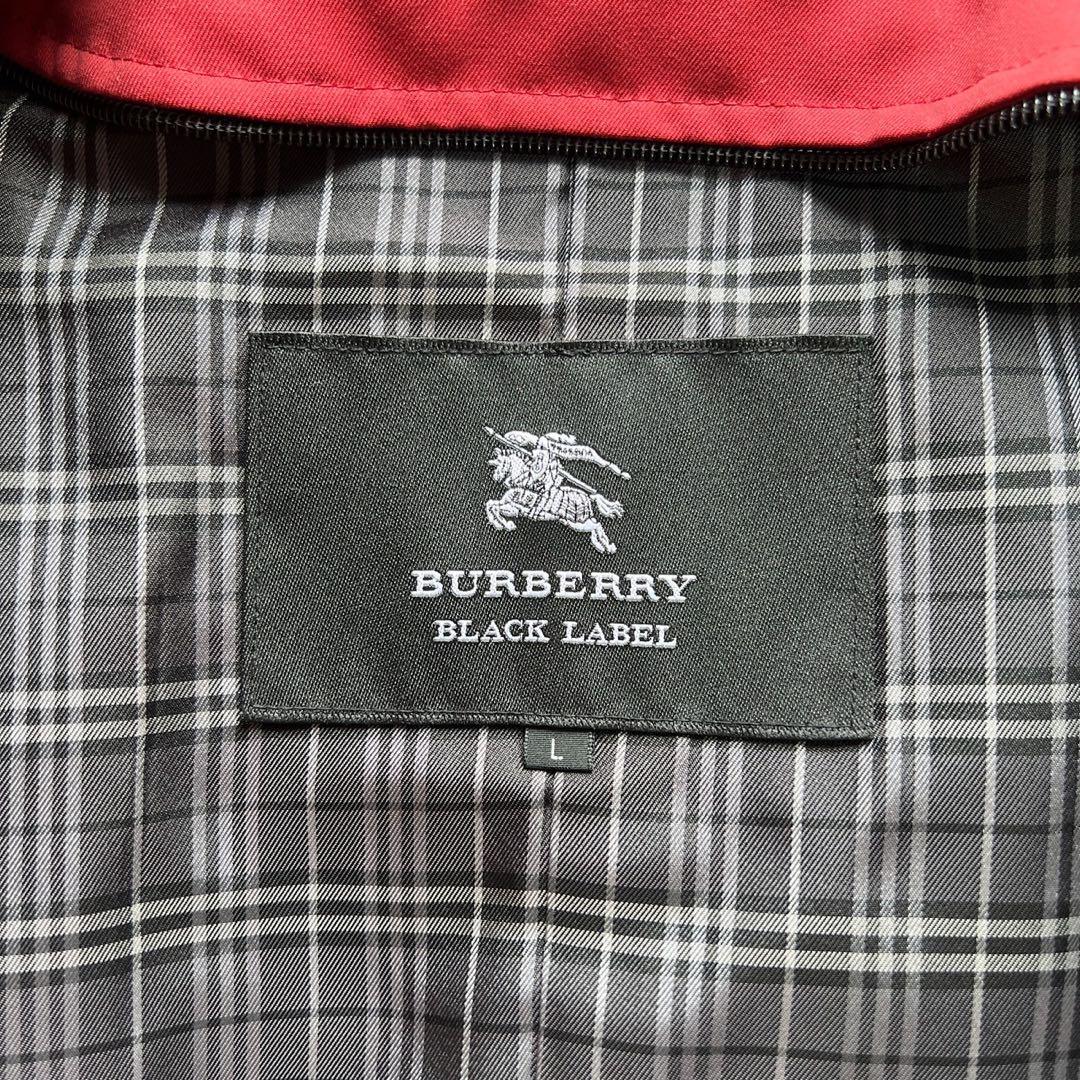 希少デッドストック　バーバリーブラックレーベル　トレンチコート　Lサイズ　赤