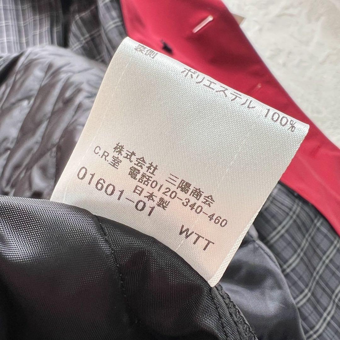 希少デッドストック　バーバリーブラックレーベル　トレンチコート　Lサイズ　赤