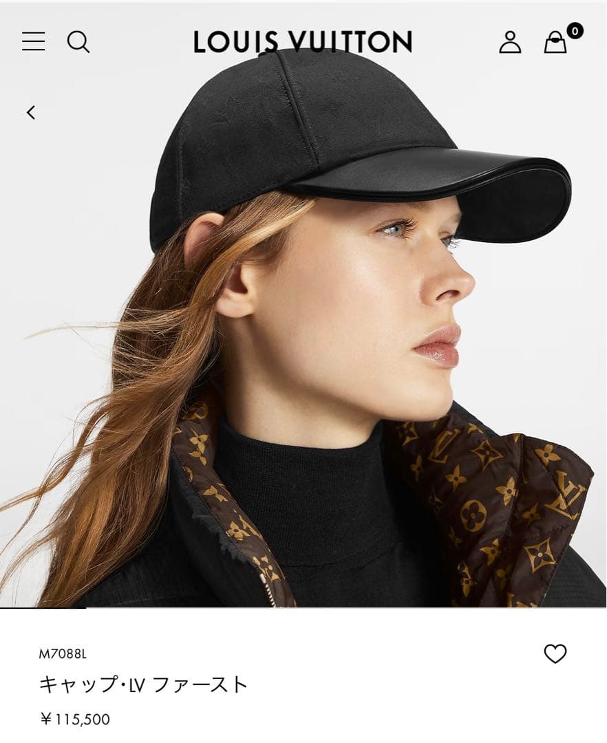 値下げしました　ルイヴィトン　キャップ　モノグラム　箱付