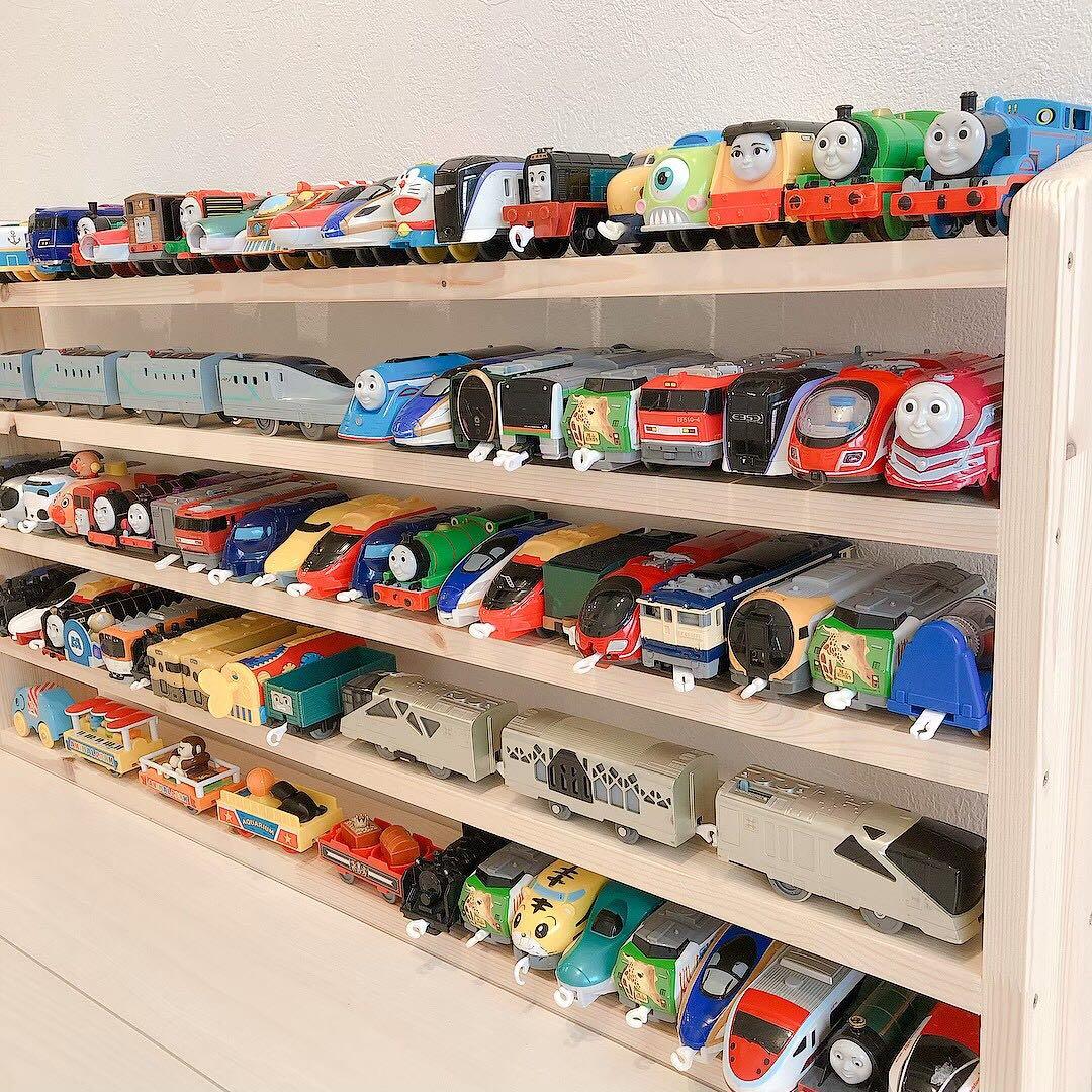 ＊大容量＊100台以上収納！プラレール収納棚/トミカ収納棚/おもちゃ棚/