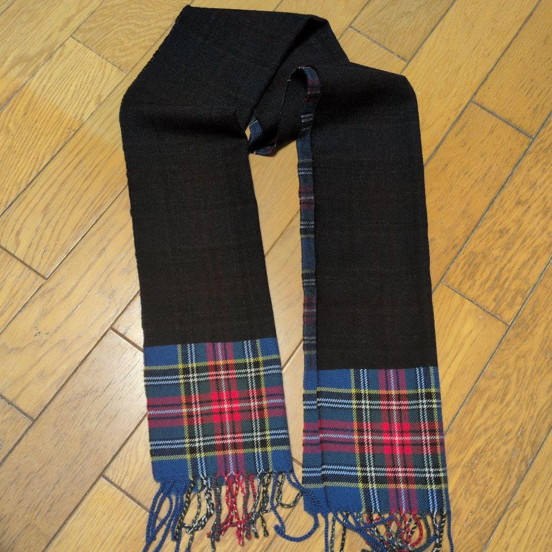 コムデギャルソンオム　ウール100% タータンチェックマフラー