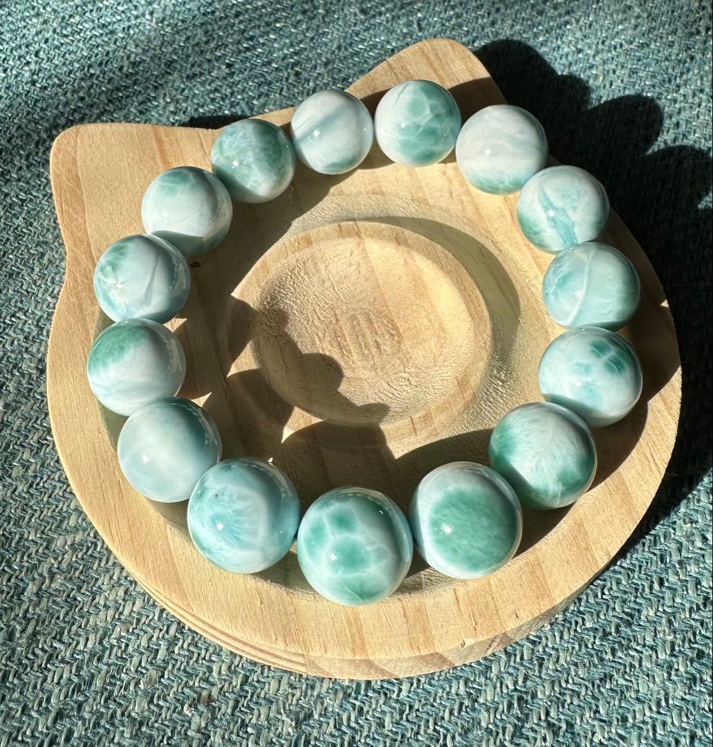 ラリマー　ブレスレット　グリーンラリマー　超❣️ 確認用❣️