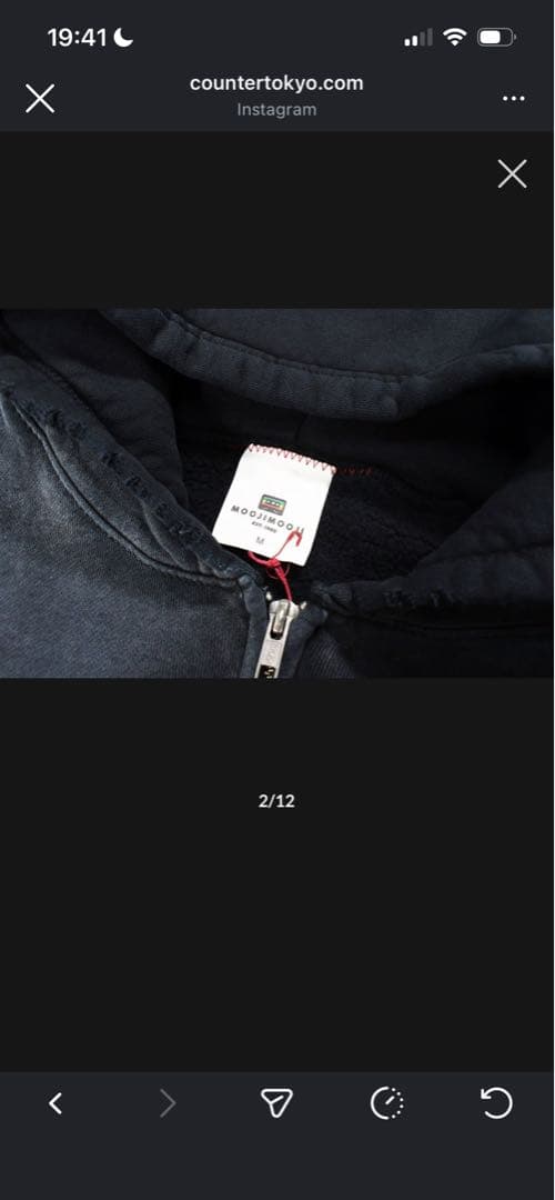 MoojiMooji アメリカ製 OVERSIZED ZIP-UP HOODIE