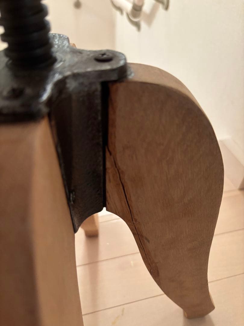 アンティーク　古道具　スツール 高さ調整可能