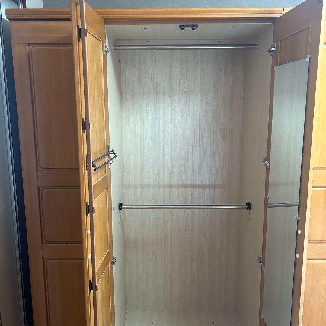 【美品】衣装ダンス クローゼット 木製タンス おしゃれ