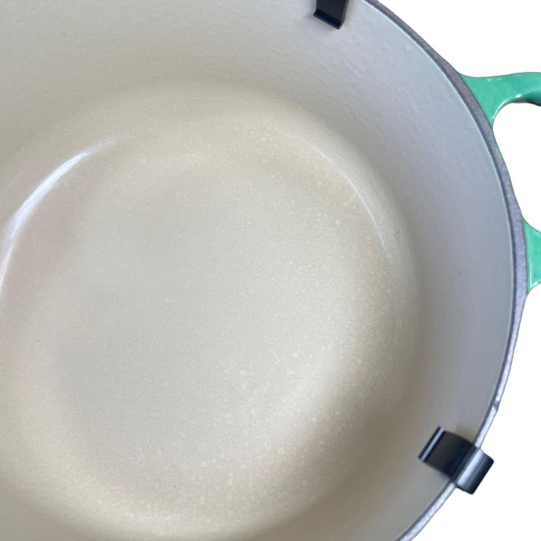 【未使用】希少カラー ル・クルーゼ ココット ロンド 20 グリーン 緑