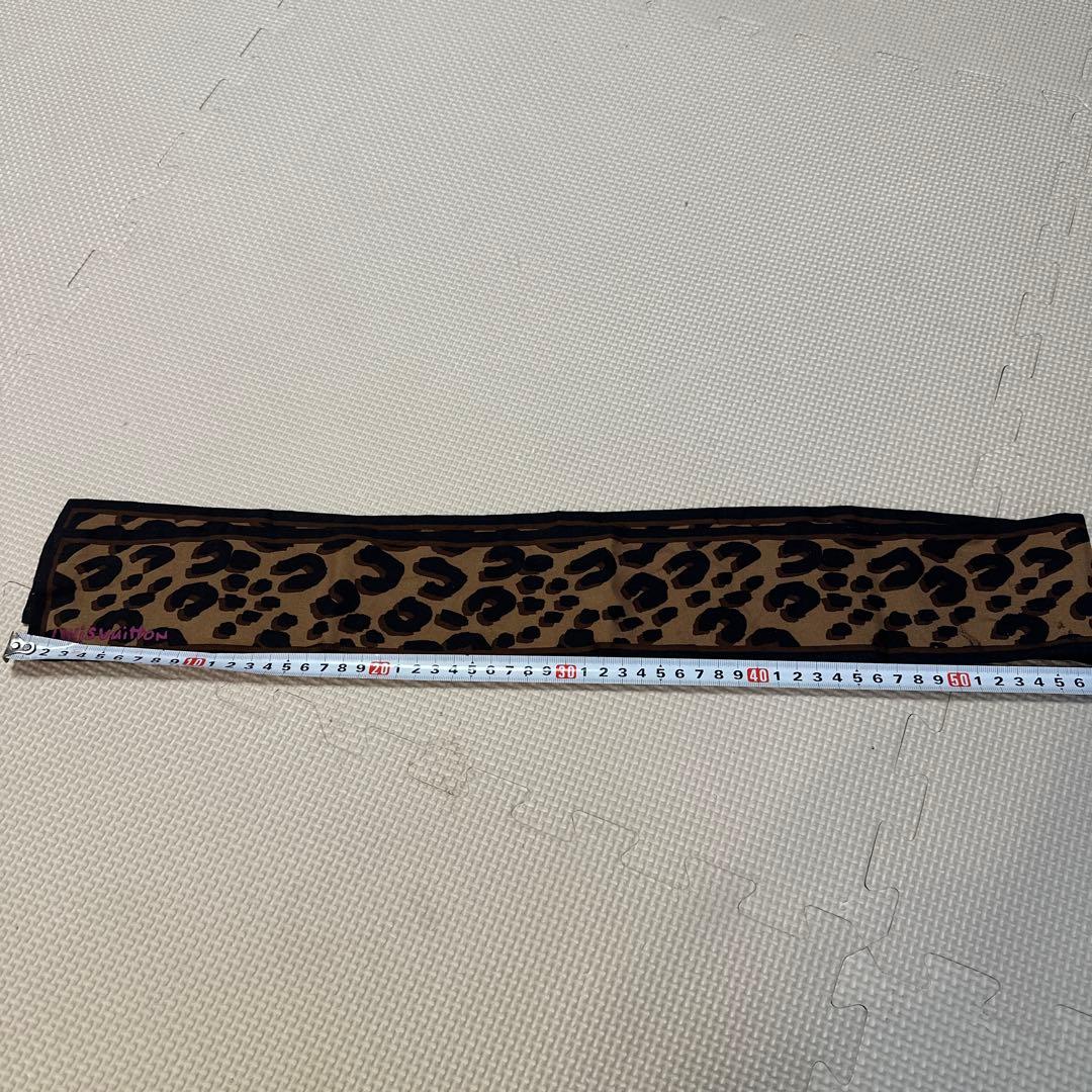 ルイ・ヴィトン ヒョウ柄 スカーフ　バンドー