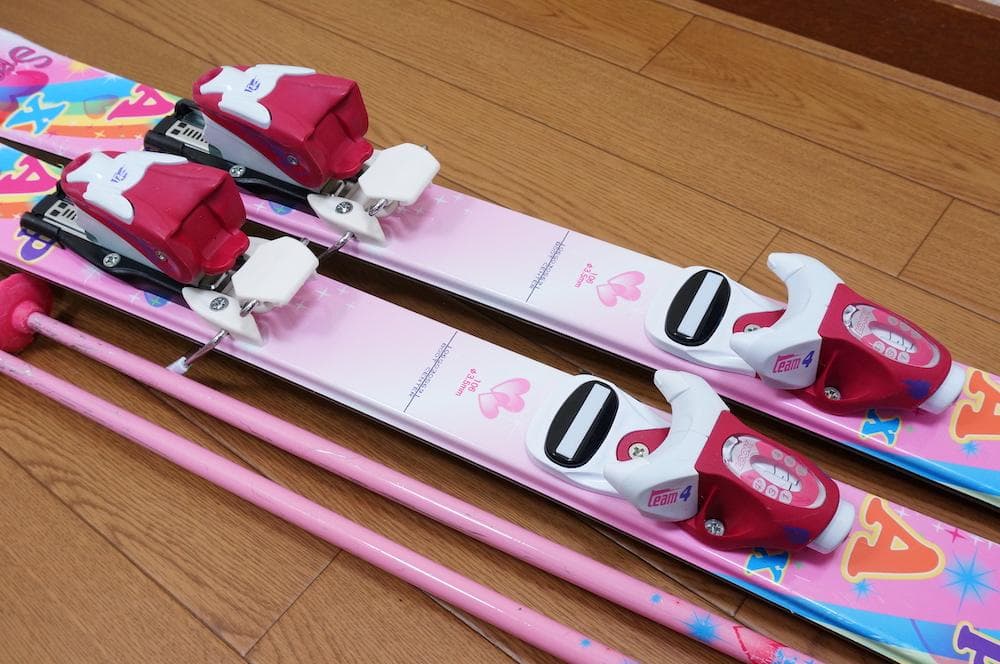 メンテ済 106cm 靴21cm KAZAMA スキーセット (120)