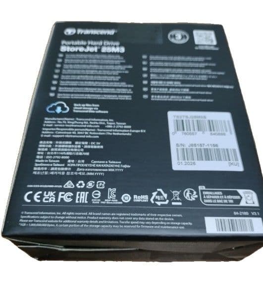 【新品未開封品】Transcend StoreJet 25M3 2TB