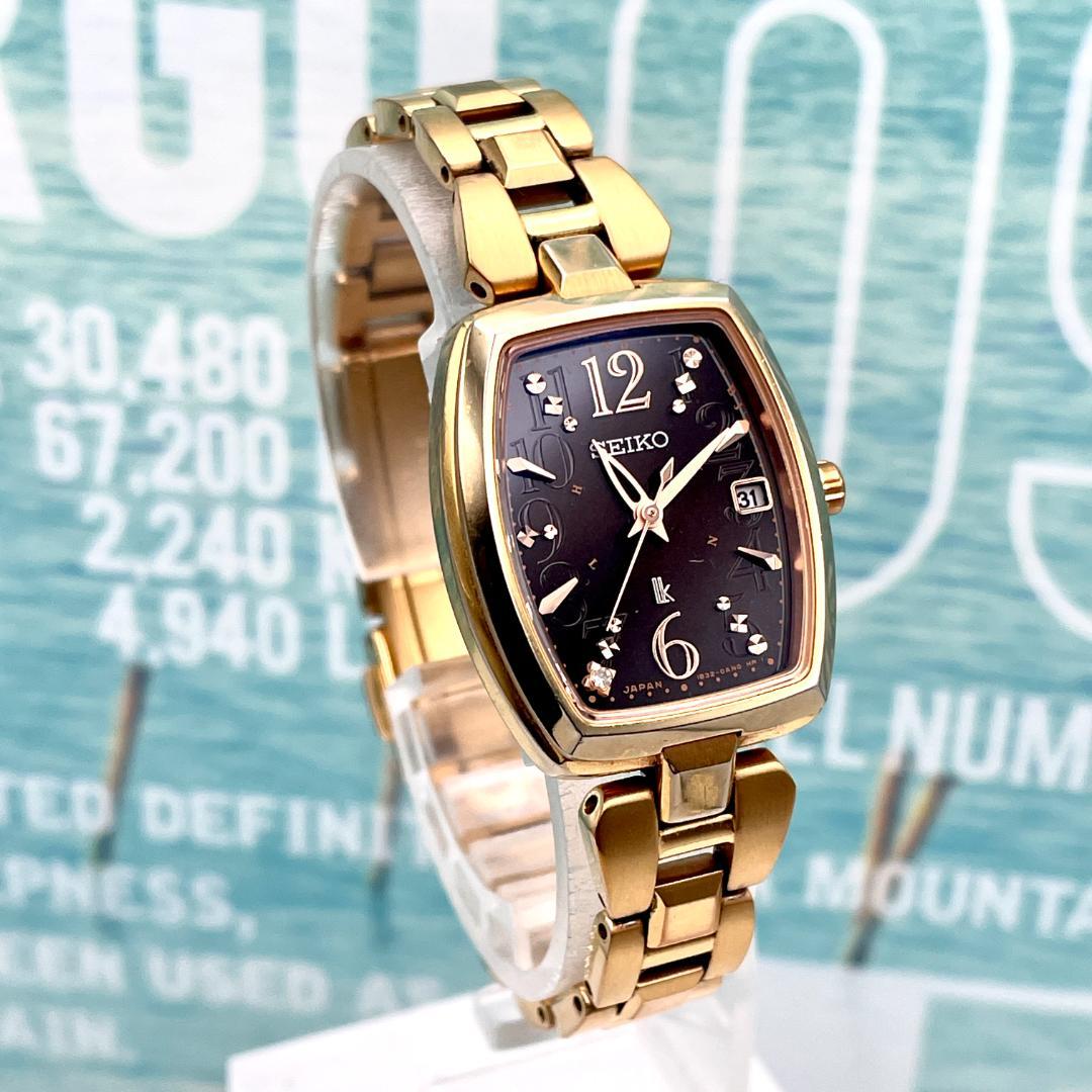 セイコー レディース ソーラー時計 ゴールド 上品 エレガント デイト ビジネス