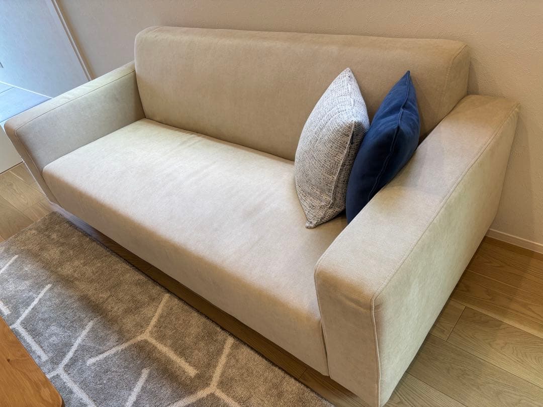 ベージュソファ 2クッション付き songdream