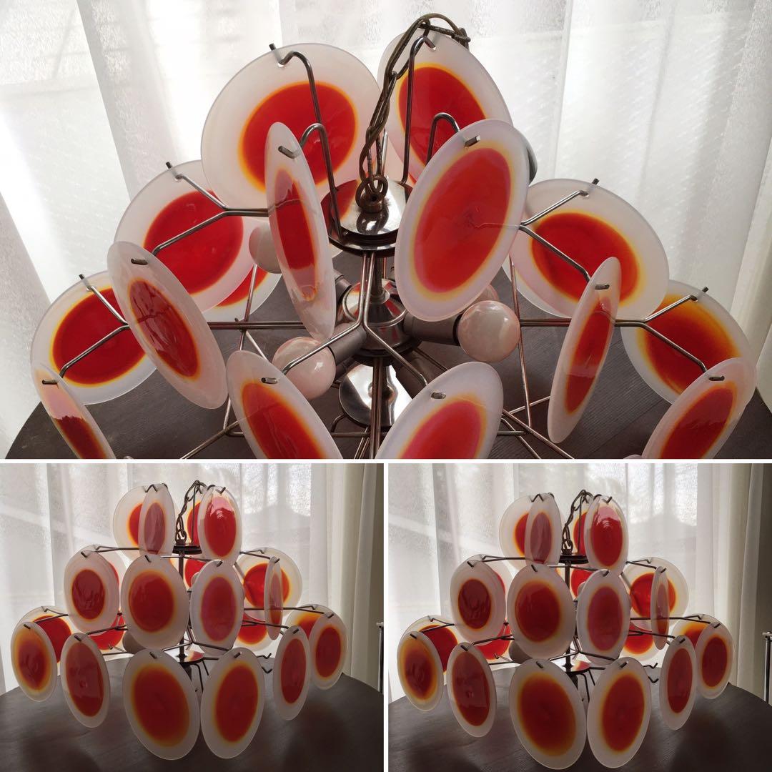 ムラノガラス シャンデリア　ミッドセンチュリーモダン