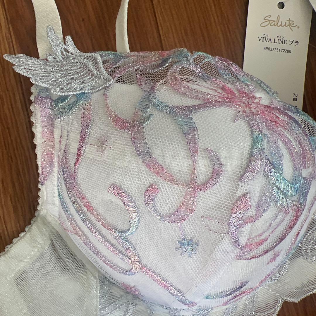 【新品タグ付】Salute 刺繍ブラジャーショーツセット D70