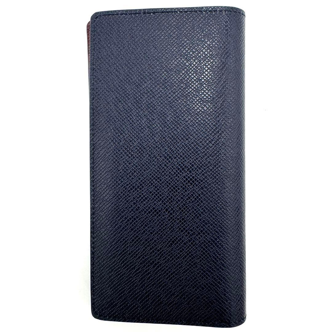 ヴィトン 長財布 タイガ ポルトフォイユブラザ M30980 ネイビー×ボルドー