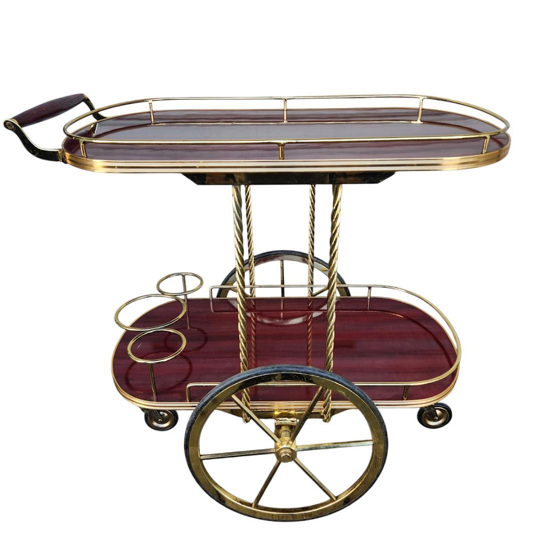 サービスカート　キッチン ワゴン ボトルラック　キッチン　アンティーク　レトロ