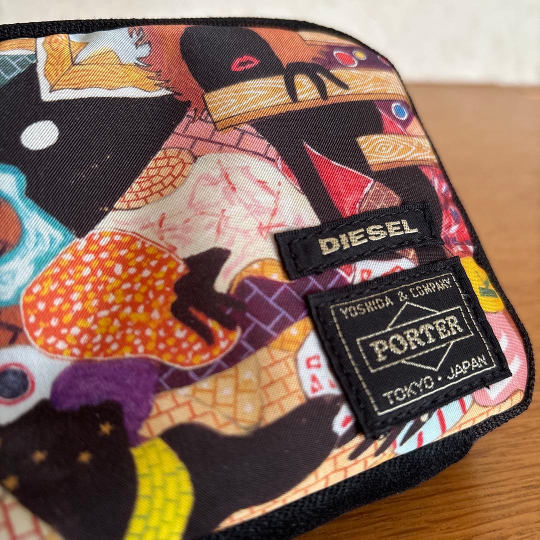 美品◆PORTER DIESEL 横尾忠則 コラボ ラウンドジップ財布 30周年