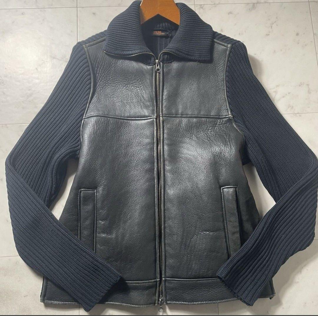 ZARA MAN リアルムートン レザージャケット ブルゾン 希少