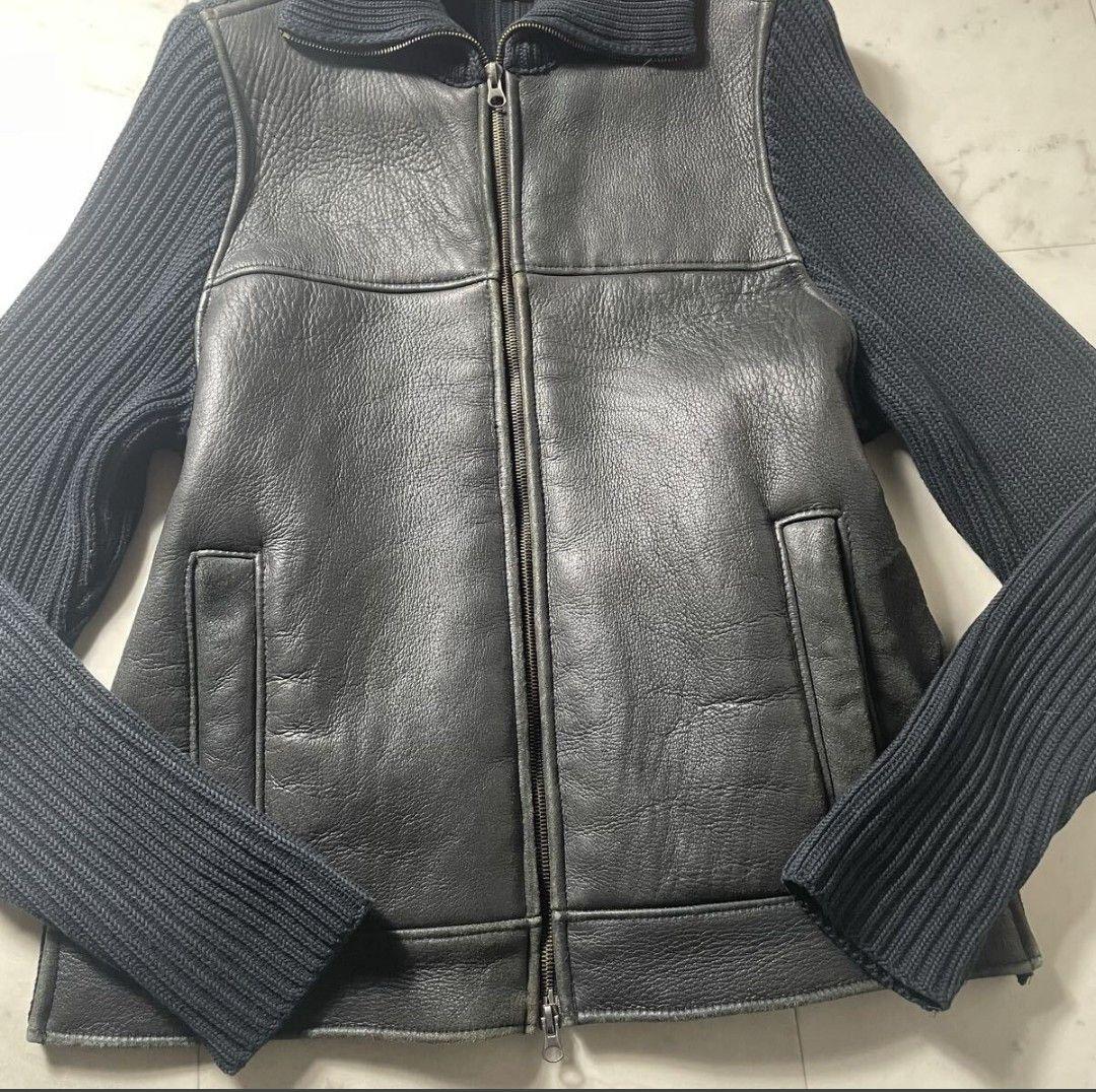 ZARA MAN リアルムートン レザージャケット ブルゾン 希少