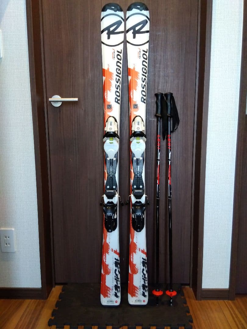 ROSSIGNOLスキー板 140cm LEKIポール 100cm 2点セット