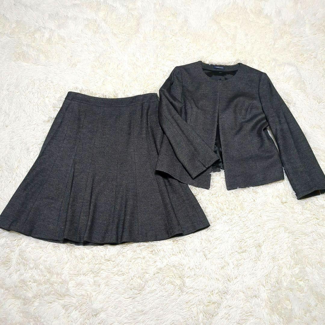 専用【美品 大きいサイズ】ニューヨーカー スーツ ノーカラージャケット ウール