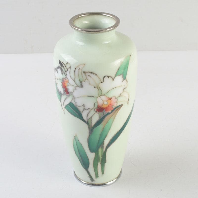 七宝焼　安藤七宝店　花文瓶　花瓶　V　9534