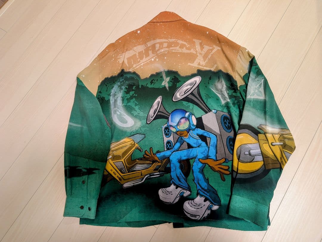 【新品未使用】Louis Vuittonプリーテッドロングスリープシャツ【MO】