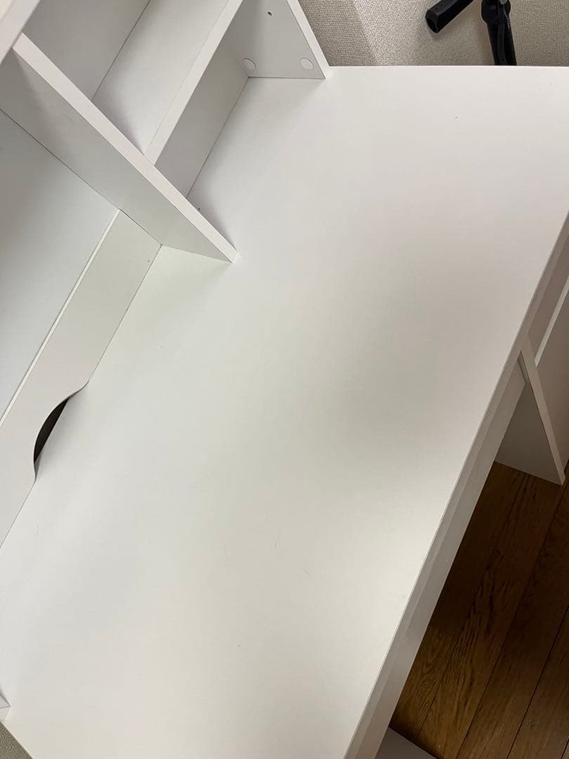 ニトリ ホワイト 学習机 上部棚付き コンパクト キッズ