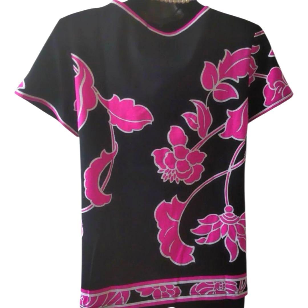 LEONARD レオナールカットソー半袖　トップス　花柄　Lサイズ