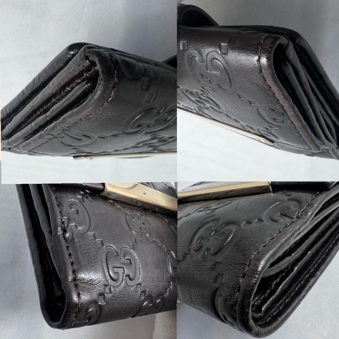 GUCCI GGシマ Wホック 二つ折り財布 良品