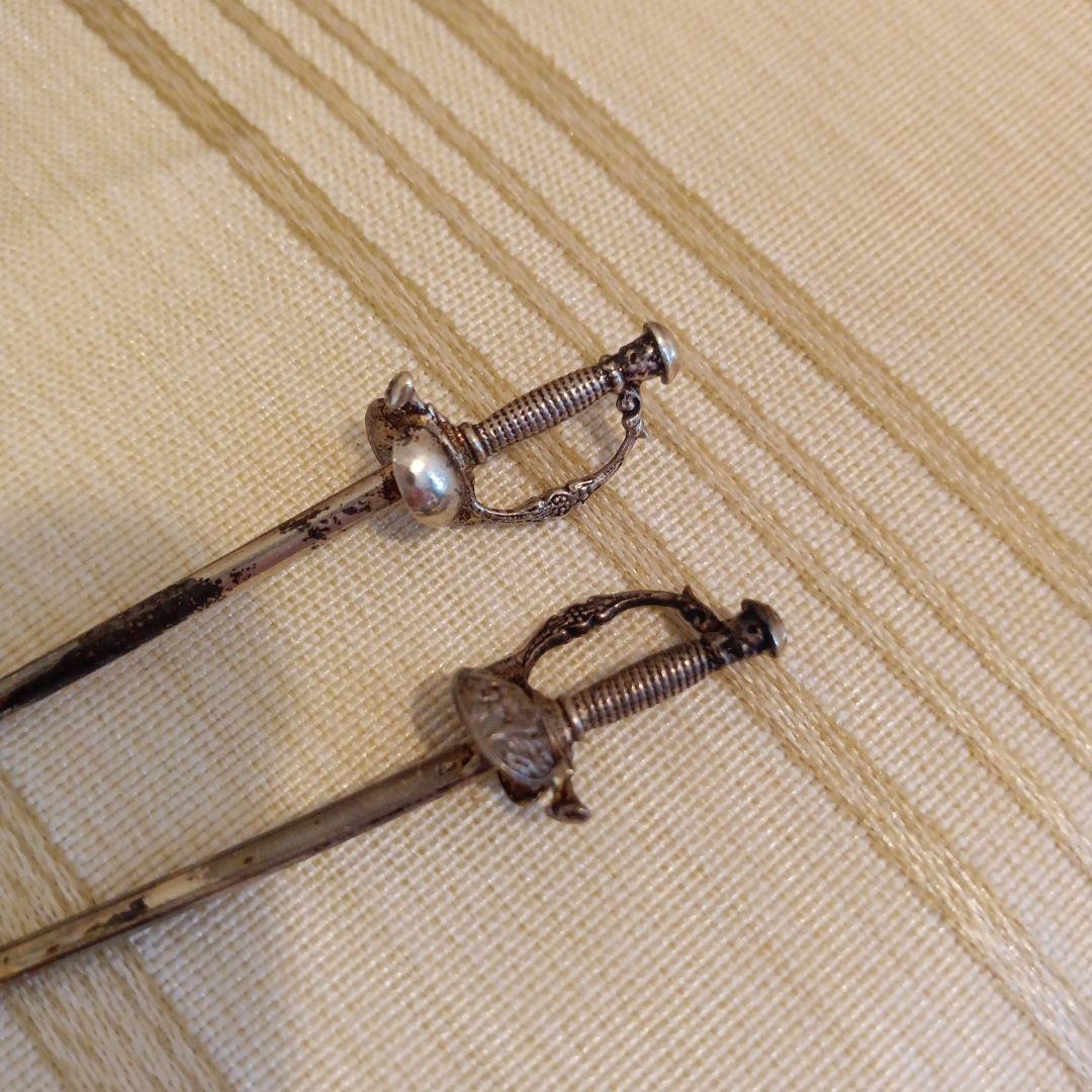 ヴィンテージ ティファニー 剣型 爪楊枝 カクテルピック 6本セット