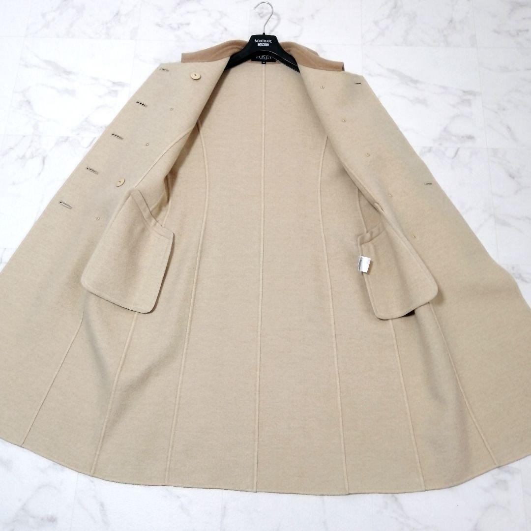 極美品✨ フォクシー　ロングコート　ダブルフェイス　ベビーキャメル　バイカラー